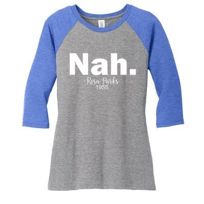 Black History Month Nah African American Heritage Gift Women's Tri-Blend 3/4-Sleeve Raglan Shirt