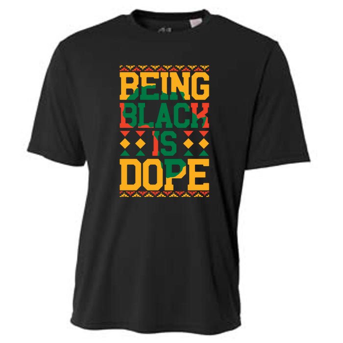 Black History Month Being Black Is Dope Gift Cooling Performance Crew T-Shirt