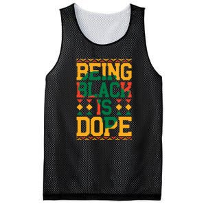 Black History Month Being Black Is Dope Gift Mesh Reversible Basketball Jersey Tank