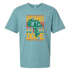 Black History Month Being Black Is Dope Gift Sueded Cloud Jersey T-Shirt