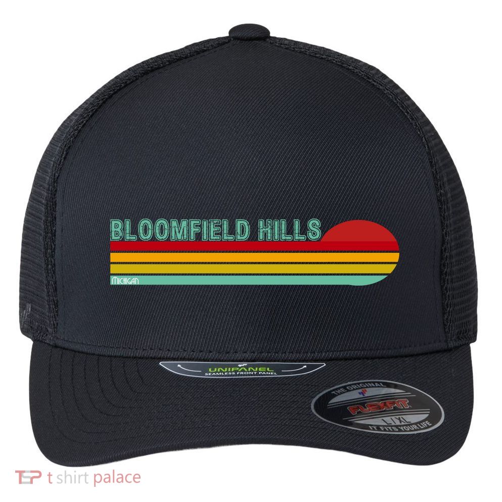 Bloomfield Hills Michigan Flexfit Unipanel Trucker Cap