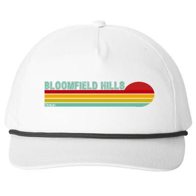 Bloomfield Hills Michigan Snapback Five-Panel Rope Hat