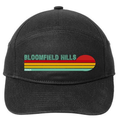 Bloomfield Hills Michigan 7-Panel Snapback Hat