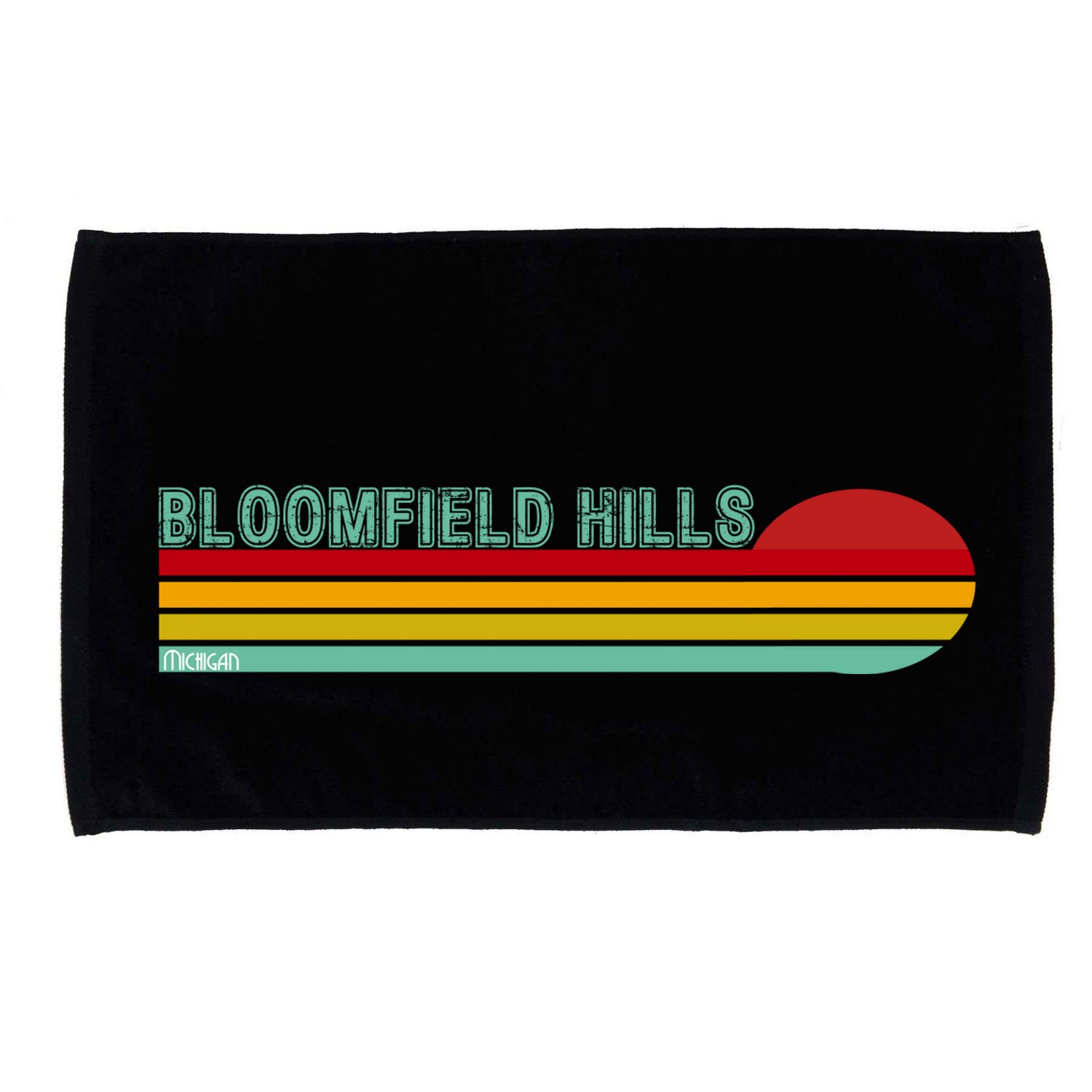 Bloomfield Hills Michigan Microfiber Hand Towel