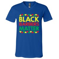 Black History Month Black Barbers Matter Funny Gift Black Pride Great Gift V-Neck T-Shirt