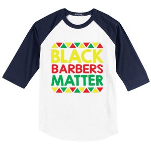 Black History Month Black Barbers Matter Funny Gift Black Pride Great Gift Baseball Sleeve Shirt