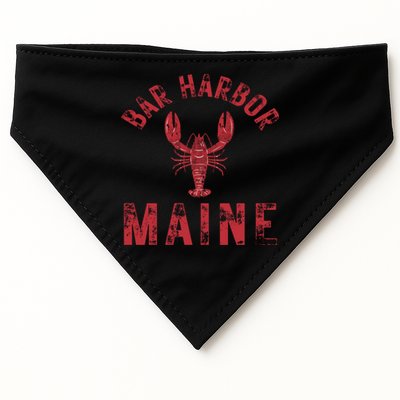 Bar Harbor Maine Lobster Travel Acadia Vintage Gift USA-Made Doggie Bandana