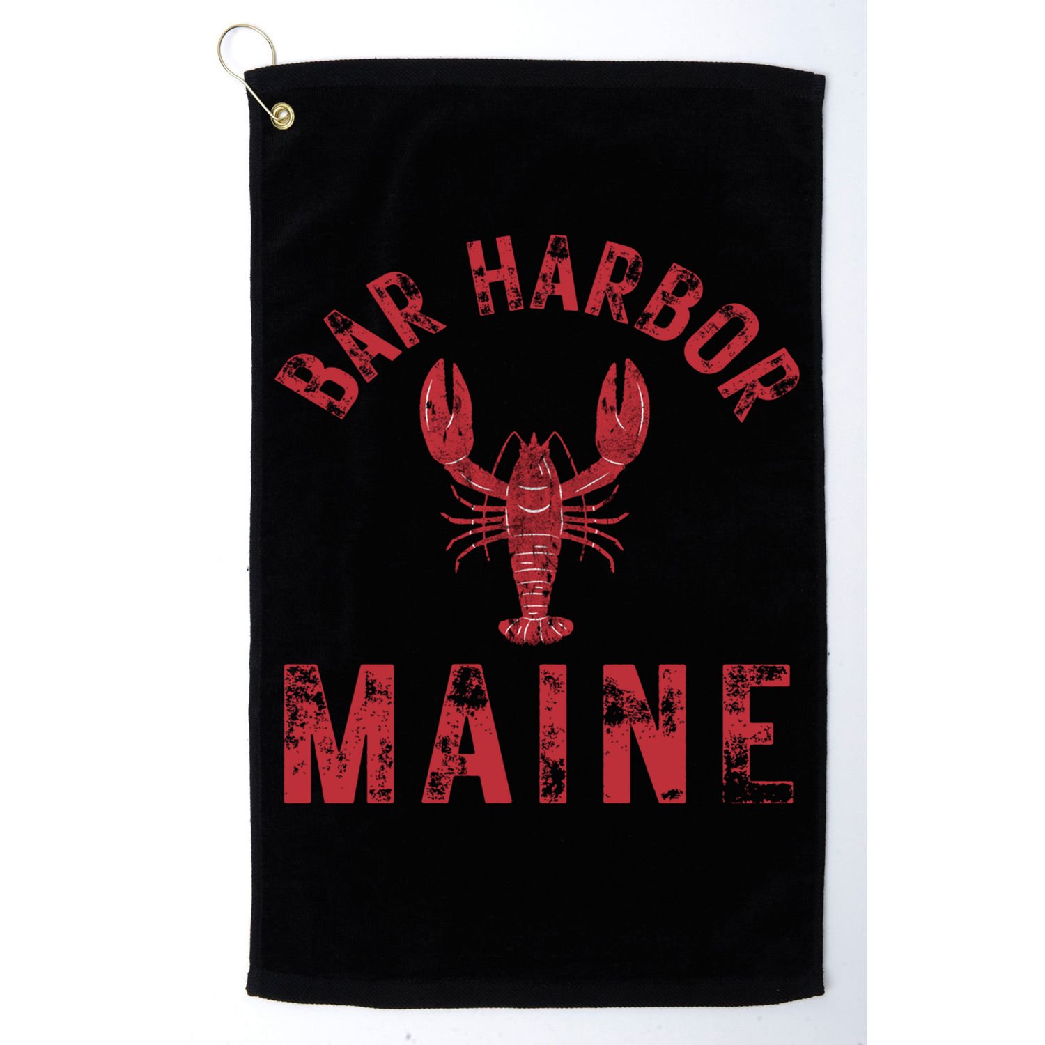 Bar Harbor Maine Lobster Travel Acadia Vintage Gift Golf Towel