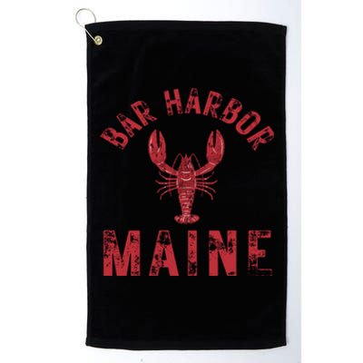 Bar Harbor Maine Lobster Travel Acadia Vintage Gift Platinum Collection Golf Towel