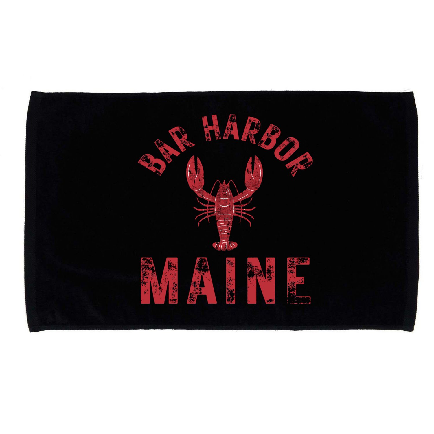 Bar Harbor Maine Lobster Travel Acadia Vintage Gift Microfiber Hand Towel