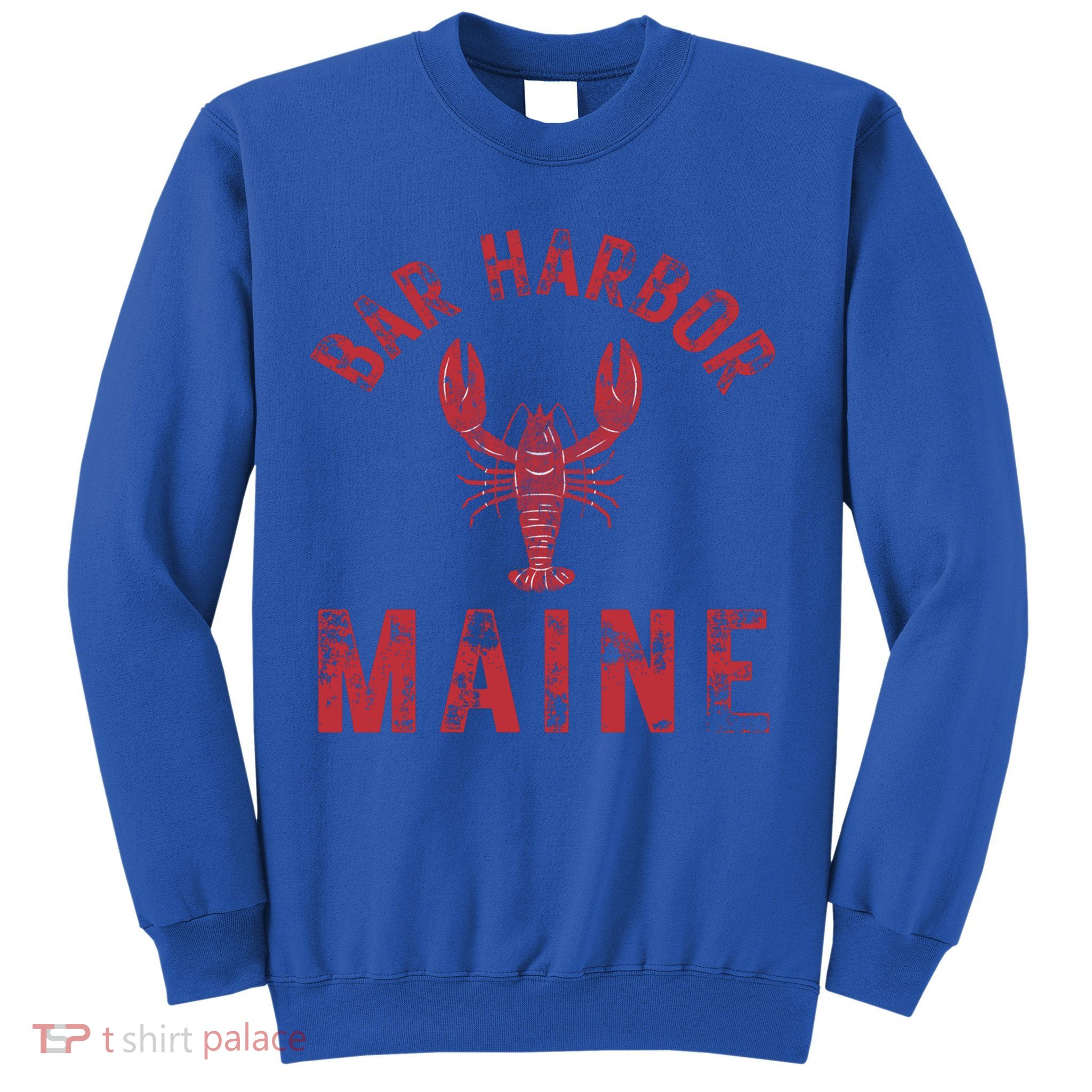 Bar Harbor Maine Lobster Travel Acadia Vintage Gift Sweatshirt