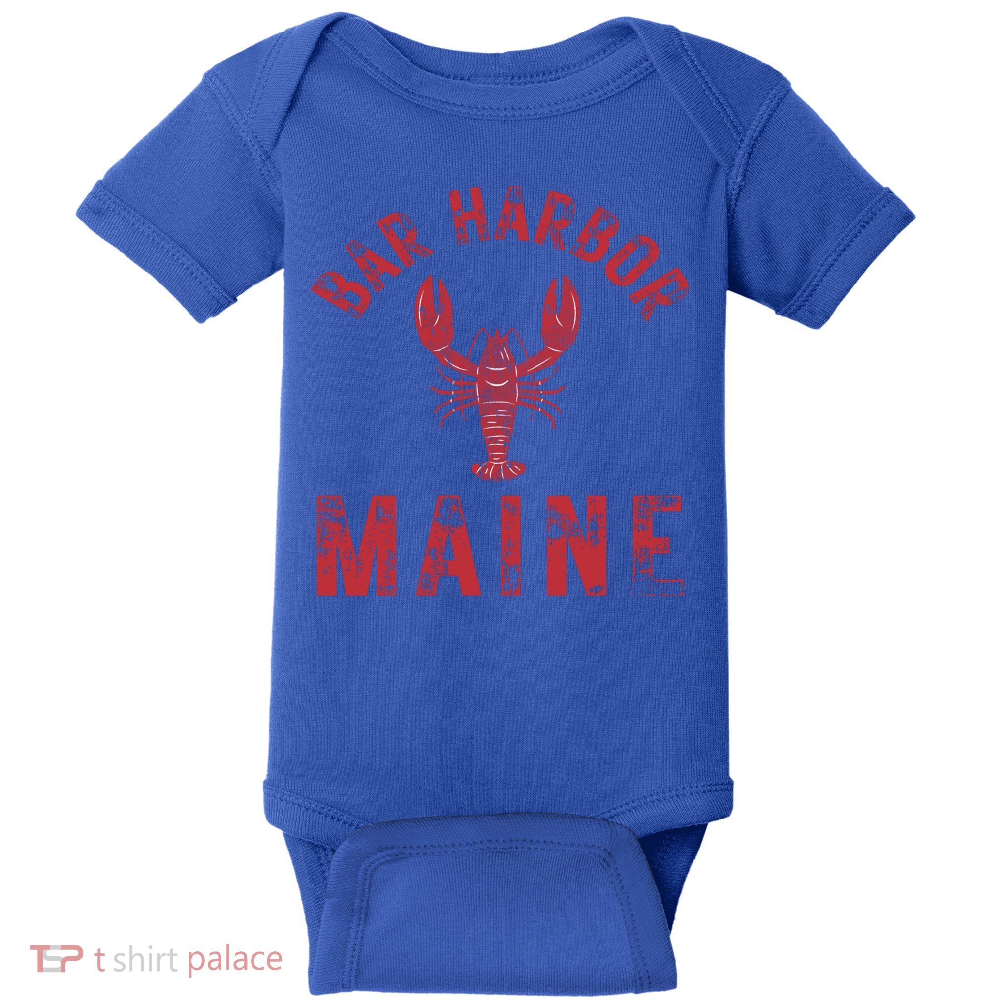 Bar Harbor Maine Lobster Travel Acadia Vintage Gift Baby Bodysuit