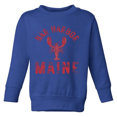 Bar Harbor Maine Lobster Travel Acadia Vintage Gift Toddler Sweatshirt