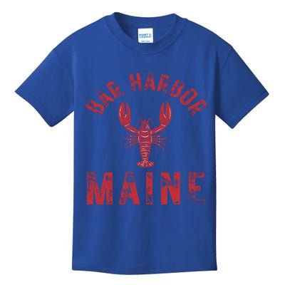 Bar Harbor Maine Lobster Travel Acadia Vintage Gift Kids T-Shirt