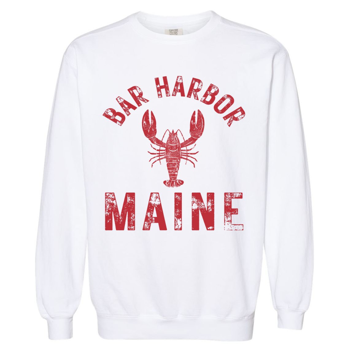 Bar Harbor Maine Lobster Travel Acadia Vintage Gift Garment-Dyed Sweatshirt