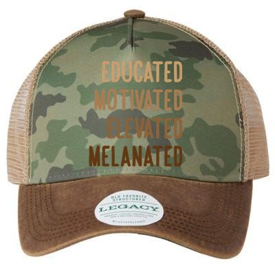 Black History Month Educated Motivated Elevated Melanated Great Gift Legacy Tie Dye Trucker Hat