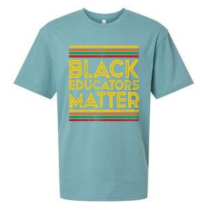 Black History Month Cool Gift Black Educators Matter Gift Sueded Cloud Jersey T-Shirt