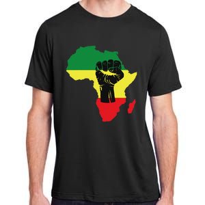 Black History Month Celebration African Map Fist Adult ChromaSoft Performance T-Shirt