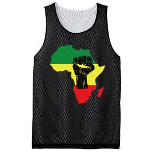 Black History Month Celebration African Map Fist Mesh Reversible Basketball Jersey Tank