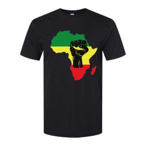 Black History Month Celebration African Map Fist Softstyle CVC T-Shirt