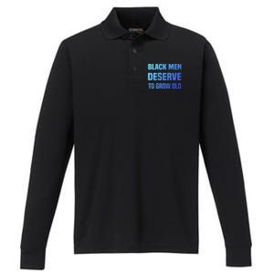 Black History Month Black Deserve To Grow Old Great Gift Performance Long Sleeve Polo