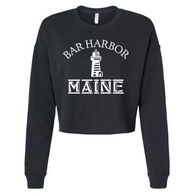 Bar Harbor Maine Tourist Travel Souvenir Vacation Gift Cropped Pullover Crew