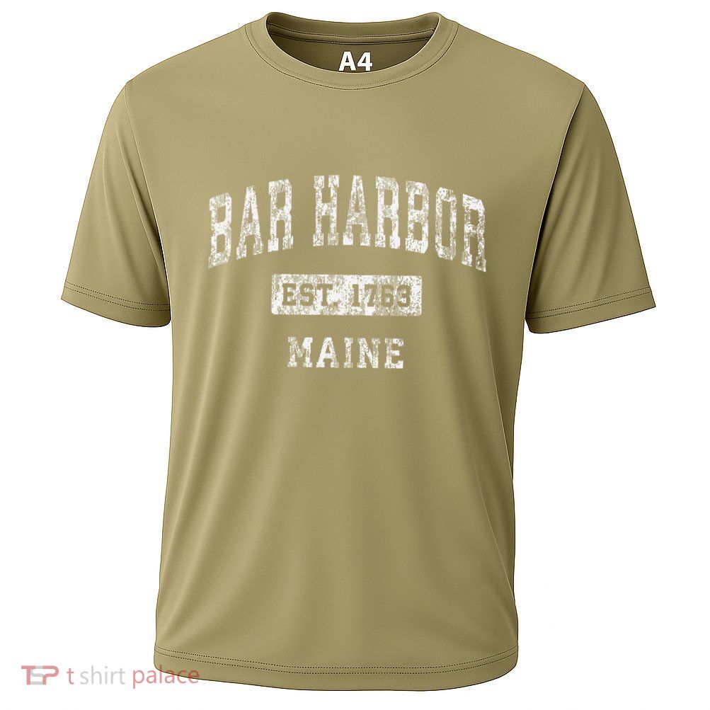 Bar Harbor Maine Me Vintage Established Performance Shirt