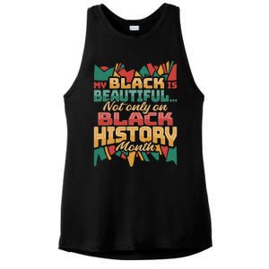 Black History Month Black Design Frican American Meaningful Gift Ladies PosiCharge Tri-Blend Wicking Tank