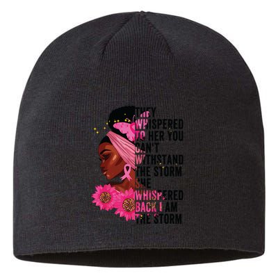 Black History Month Girl African Womanblack History Month Girl Af I Am The Storm Sustainable Beanie