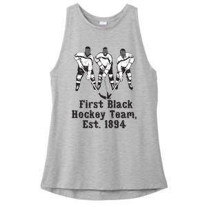 Black History Month First African American Hockey Team Gift Ladies PosiCharge Tri-Blend Wicking Tank