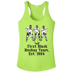 Black History Month First African American Hockey Team Gift Ladies PosiCharge Competitor Racerback Tank