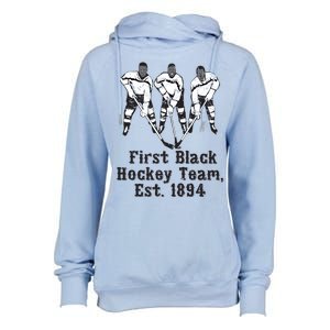 Black History Month First African American Hockey Team Gift Womens Funnel Neck Pullover Hood