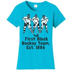 Black History Month First African American Hockey Team Gift Women's T-Shirt