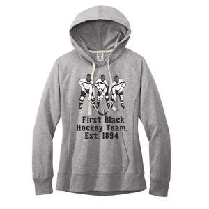 Black History Month First African American Hockey Team Gift Women's Fleece Hoodie