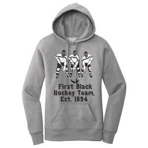 Black History Month First African American Hockey Team Gift Women's Pullover Hoodie