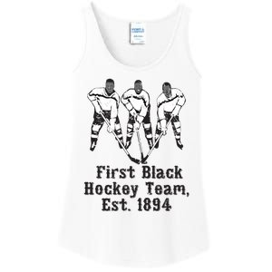 Black History Month First African American Hockey Team Gift Ladies Essential Tank