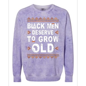 Black History Month Black Deserve To Grow Old Afro Colorblast Crewneck Sweatshirt