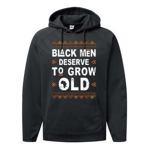 Black History Month Black Deserve To Grow Old Afro Performance Fleece Hoodie