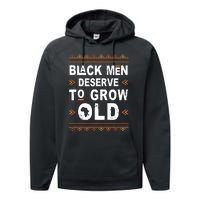 Black History Month Black Deserve To Grow Old Afro Performance Fleece Hoodie