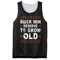 Black History Month Black Deserve To Grow Old Afro Mesh Reversible Basketball Jersey Tank