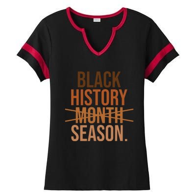 Black History Month Season Celebrate Black History Month Ladies Halftime Notch Neck Tee