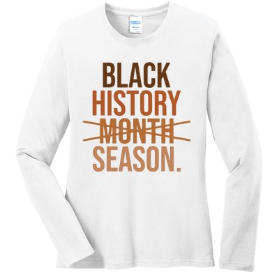 Black History Month Season Celebrate Black History Month Ladies Long Sleeve Shirt