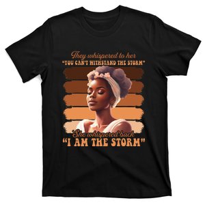 Black History Month African Woman Afro I Am The Storm T-Shirt