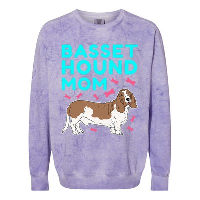 Basset Hound Mom Dog Owner Basset Hound Colorblast Crewneck Sweatshirt