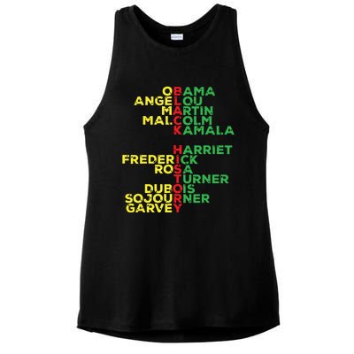 Black History Month Leaders Women Ladies PosiCharge Tri-Blend Wicking Tank