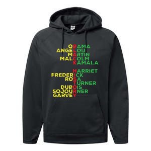 Black History Month Leaders Women Performance Fleece Hoodie