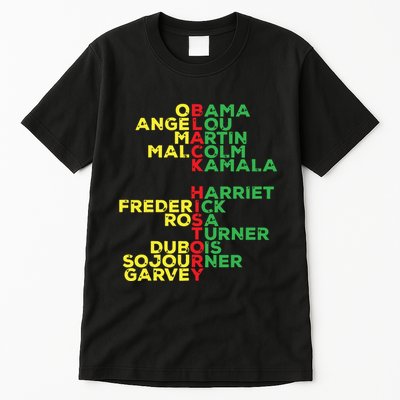 Black History Month Leaders Women Tall T-Shirt