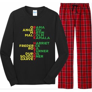 Black History Month Leaders Women Long Sleeve Pajama Set