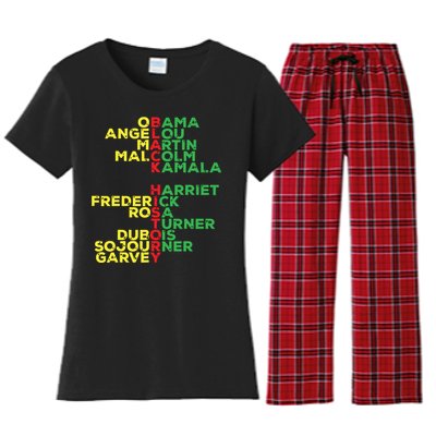 Black History Month Leaders Women Women's Flannel Pajama Set