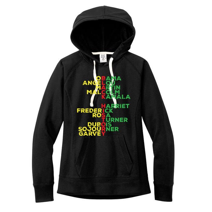 Black History Month Leaders Women Women's Fleece Hoodie